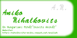 aniko mihalkovits business card